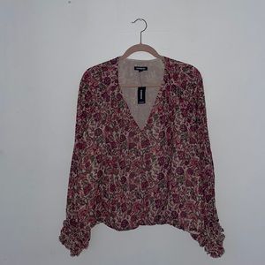 Flower print blouse